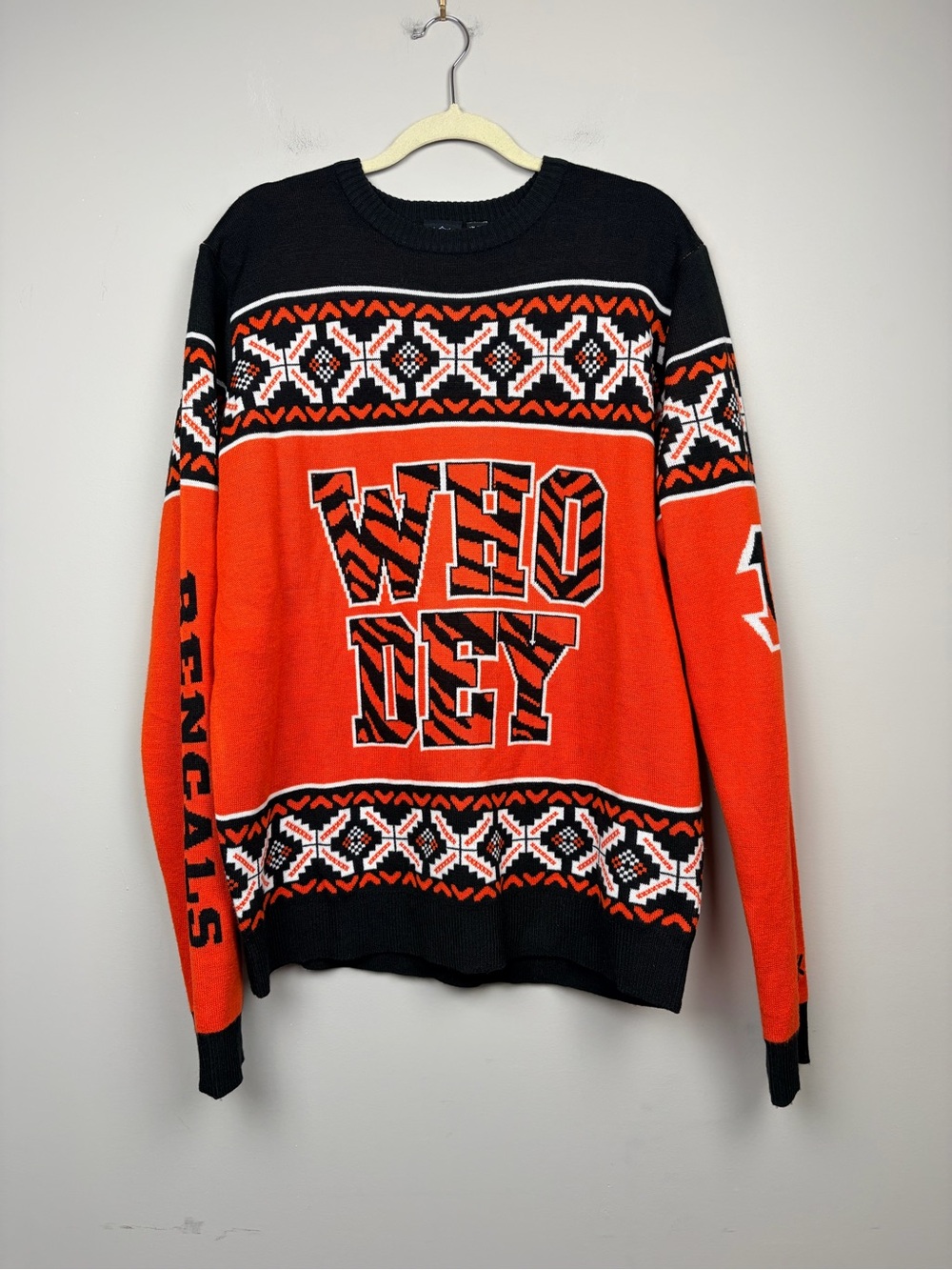Cincinnati Bengals Ugly Christmas Sweater XL NFL Team Apparel